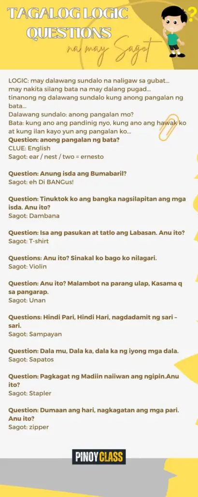 Tagalog Logic Questions na may sagot